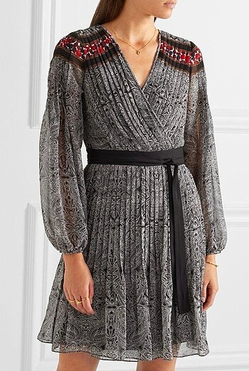 xs Beden DIANE VON FURSTENBERG BIANKA İPEK WRAP ELBİSE