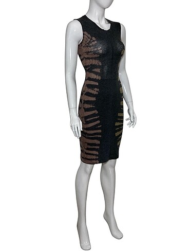 RAQUEL ALLEGRA ŞEFFAF PAMUK KARIŞIMLI KOKTEYL ELBİSESİ - Görsel 11