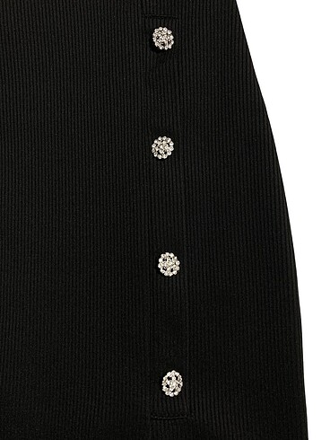 TRENDYOL TAŞ DÜĞMELİ ÖRME MİDİ ABİYE ELBİSE - Görsel 16