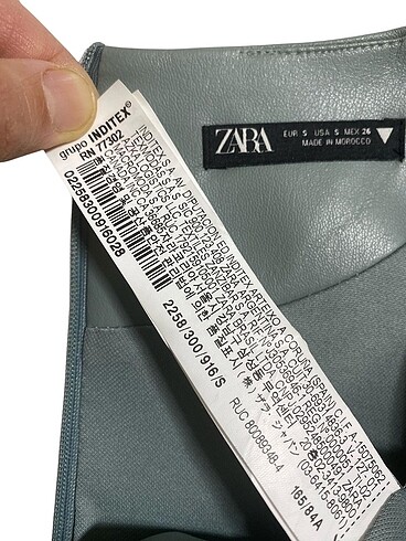 ZARA DERİ EFEKTLİ ELBİSE *Orijinal,İç Etiketli ve Bark - Görsel 13