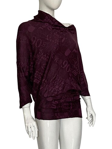 s Beden mor Renk JUST CAVALLI MOR ASİMETRİK BLUZ