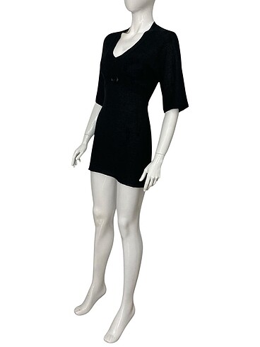 xs Beden TRUSSARDI SİYAH İNCE TRİKO ELBİSE
