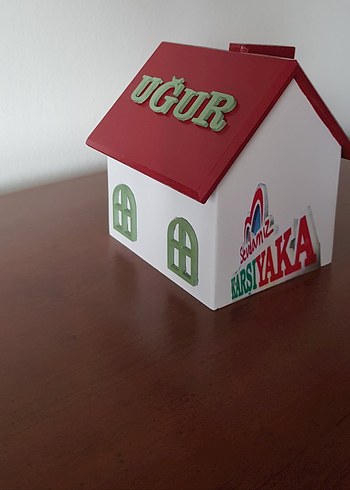 Beden Renk KARSIYAKALI ISME ÖZEL AHSAP KUMBARA