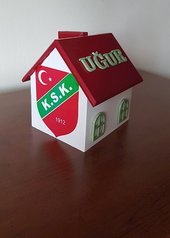 Beden KARSIYAKALI ISME ÖZEL AHSAP KUMBARA