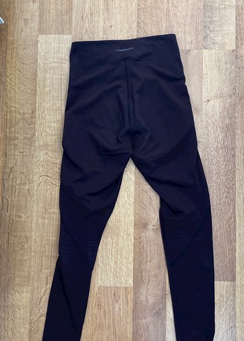 Siyah Kadın Spor Tayt Velcro Detaylı - Görsel 5