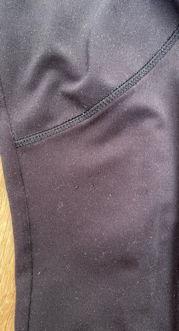 Siyah Kadın Spor Tayt Velcro Detaylı - Görsel 3