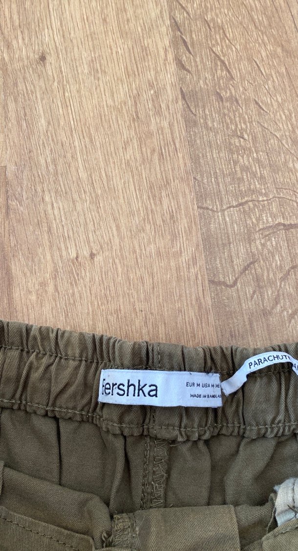 Kadın Haki Keten Rahat Kesim Pantolon - Görsel 4