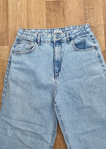 Kadın Açık Mavi Bol Kesim Denim Pantolon - Görsel 2