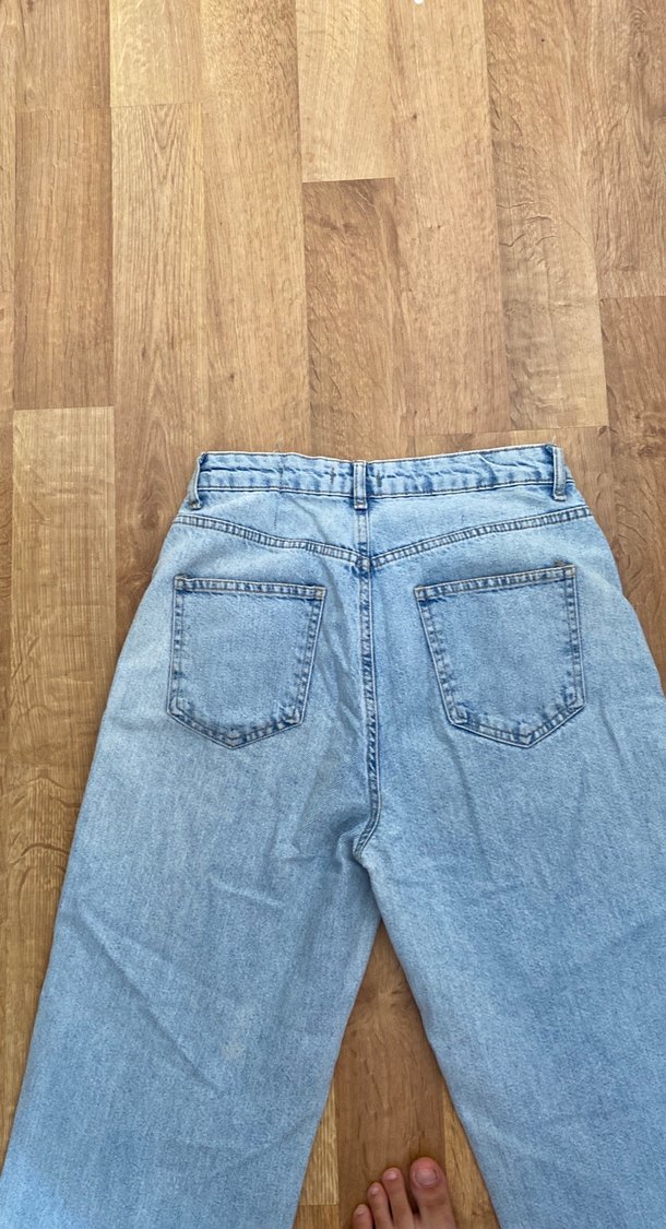 Kadın Açık Mavi Bol Kesim Denim Pantolon - Görsel 3