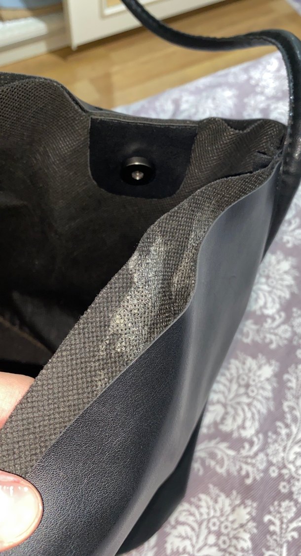 Siyah Deri Minimalist Kadın Çanta - Görsel 4