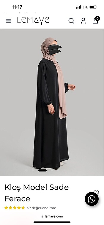 Diğer Lemaye ferace kloş model sade