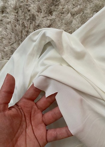 m Beden beyaz Renk Beyaz Uzun Askılı Straplez Kadın Elbise