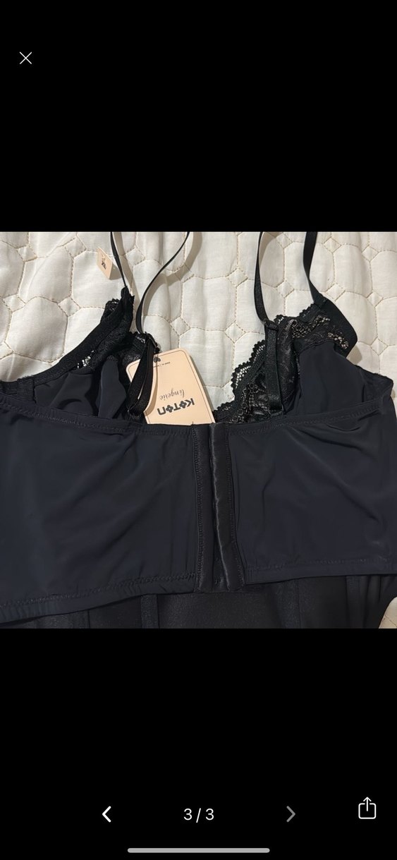 Siyah Dantel Detaylı Gotik Straplez Büstiyer# büstiyer - Görsel 3