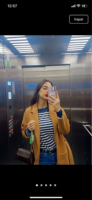 Koton KOTON UZUN KAŞE KABAN