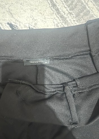 46 Beden Siyah Kadın Kumaş Pantolon Regular Fit