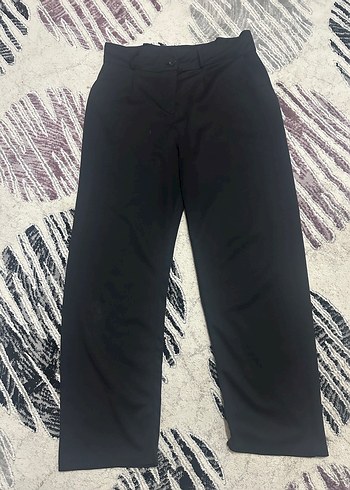 Siyah Kadın Kumaş Pantolon Regular Fit