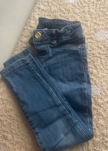 5 Yaş Beden Erkek Çocuk Mavi Denim Dar Kesim Pantolon