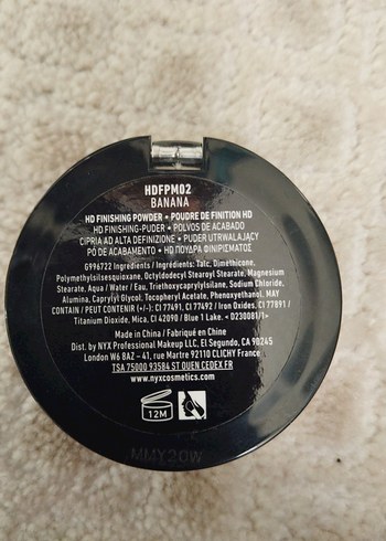 Nyx HD Bitirici Pudra - Banana Tonu