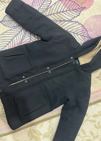 Zara Orjinal Siyah Erkek Çocuk Kapüşonlu Kaban - Görsel 2
