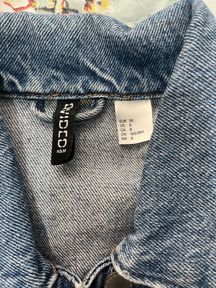 Düğmeli Mavi Kadın Denim Ceket - Görsel 4