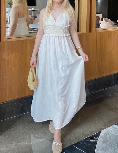 Zara Beli kroşe midi elbise
