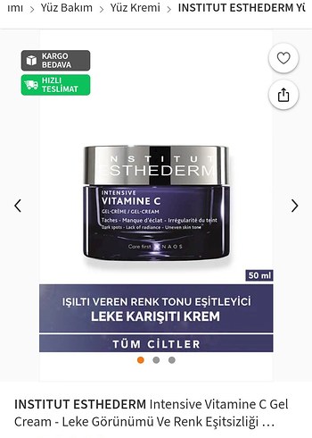 Institut Esthederm Intensive Vitamin C Jel Krem 50 ml