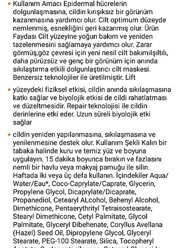 Esthederm İnstitut esthederm maske