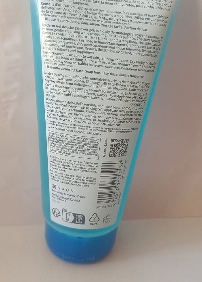 Bioderma atoderm jel douche - Görsel 2
