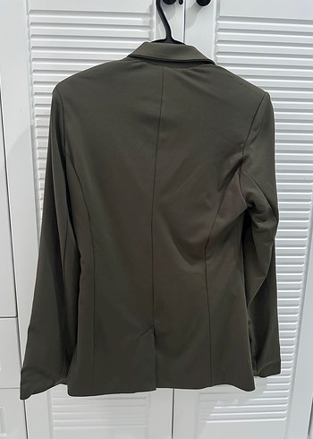 Düğmeli Haki Kadın Blazer Ceket - Görsel 2