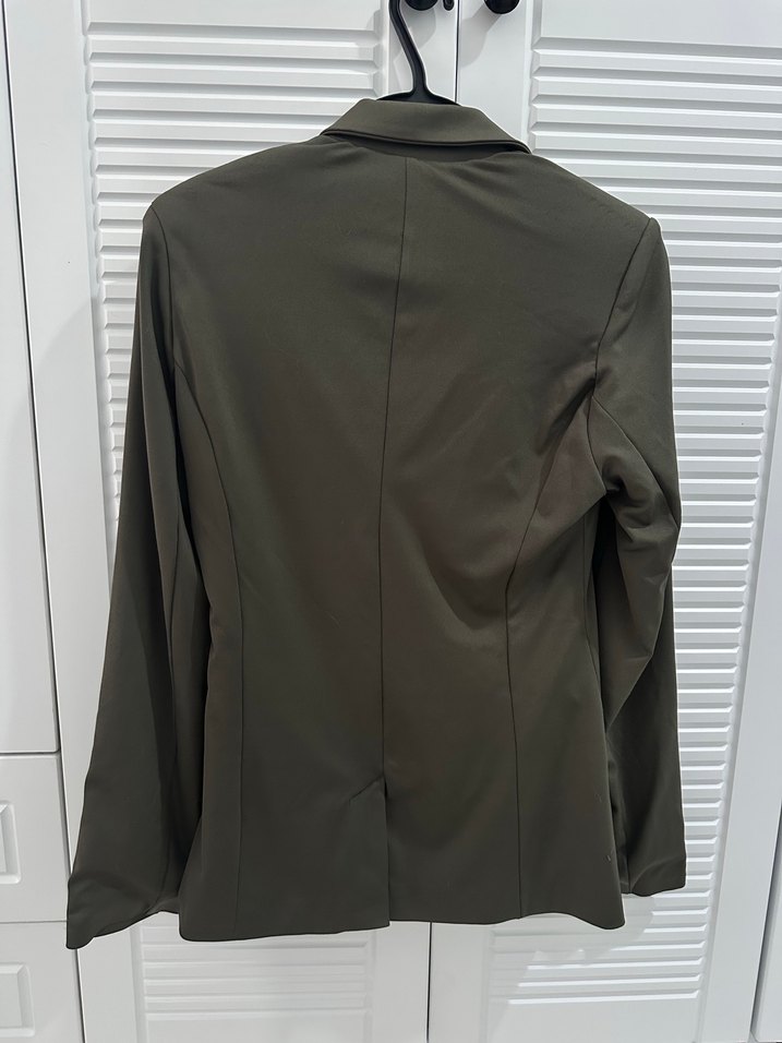 Düğmeli Haki Kadın Blazer Ceket - Görsel 2