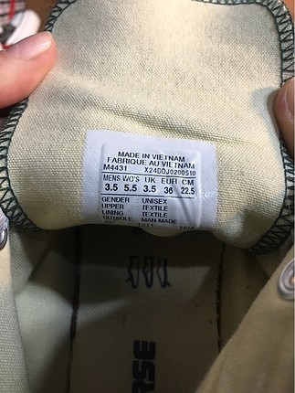 36 Beden yeşil Renk Converse