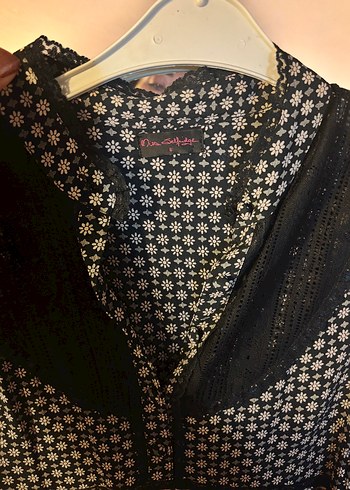 Dantel Detaylı Siyah Bohem elbise - Görsel 4