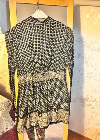 Dantel Detaylı Siyah Bohem elbise - Görsel 8