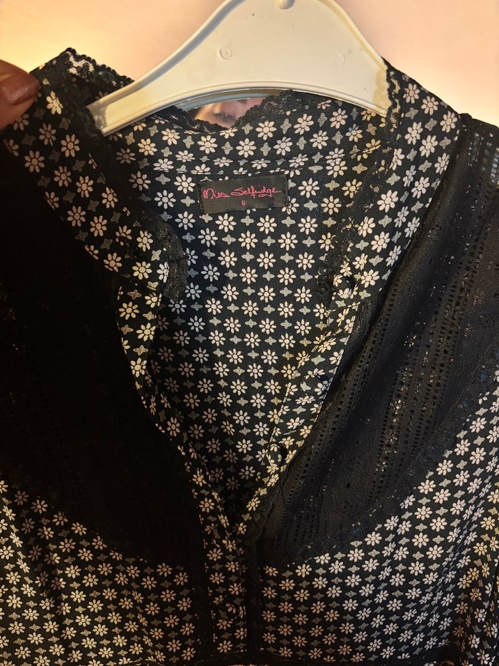 Dantel Detaylı Siyah Bohem elbise - Görsel 4