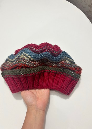 Renkli Örgü Bohem Kadın Bere - Görsel 3