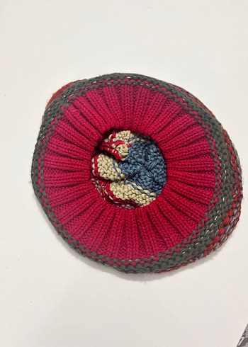 Renkli Örgü Bohem Kadın Bere - Görsel 2