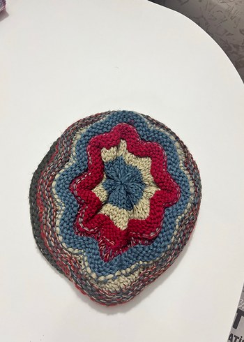 Renkli Örgü Bohem Kadın Bere - Görsel 5