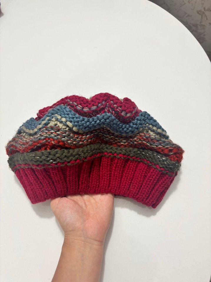 Renkli Örgü Bohem Kadın Bere - Görsel 3