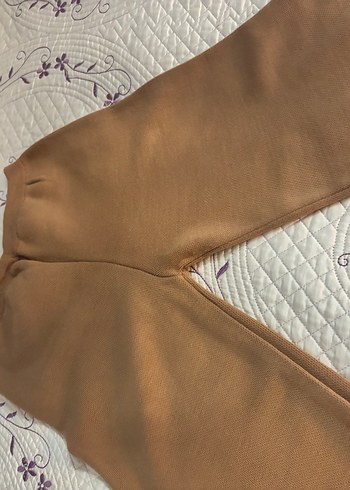 Bej Kadın triko Pantolon, Dökümlü, Rahat Kesim - Görsel 4