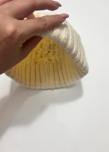 Kadın Örgü Beyaz Bere - Görsel 4