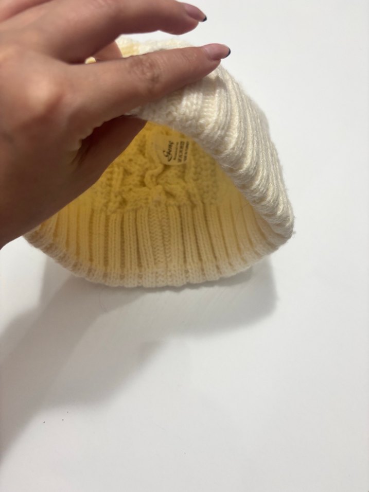 Kadın Örgü Beyaz Bere - Görsel 4