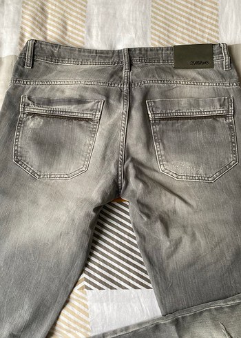 Gri Erkek Kot Pantolon - Görsel 2
