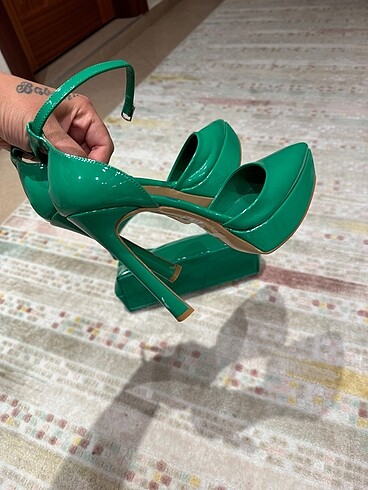 37,5 Beden yeşil Renk Çanta ayakkabı