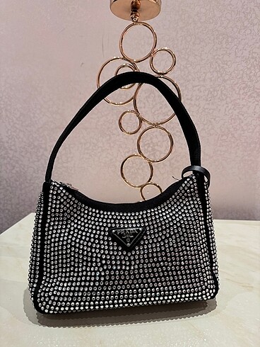Prada taşlı çanta