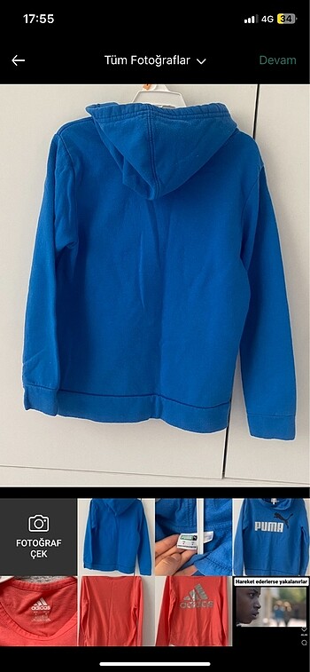 6 Yaş Beden mavi Renk Puma sweatshirt