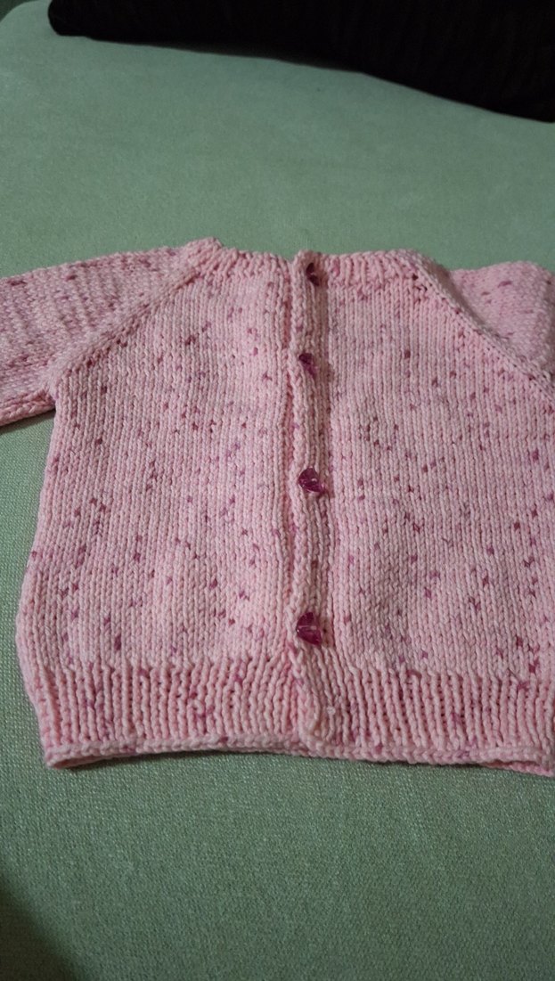 Kız Çocuk Pembe Örgü Hırka - Görsel 4