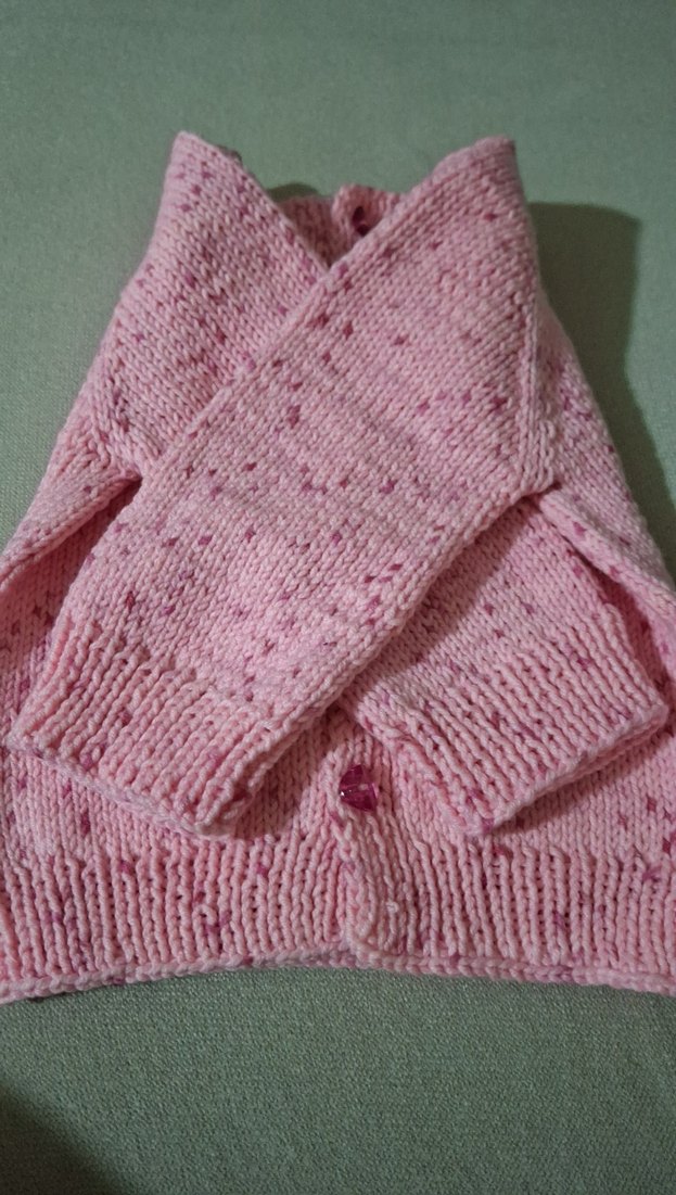 Kız Çocuk Pembe Örgü Hırka - Görsel 2