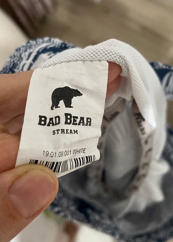 Erkek Lacivert Baskılı Mini Şort Mayo - Görsel 8