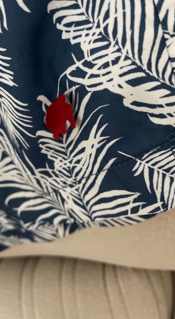 Erkek Lacivert Baskılı Mini Şort Mayo - Görsel 4