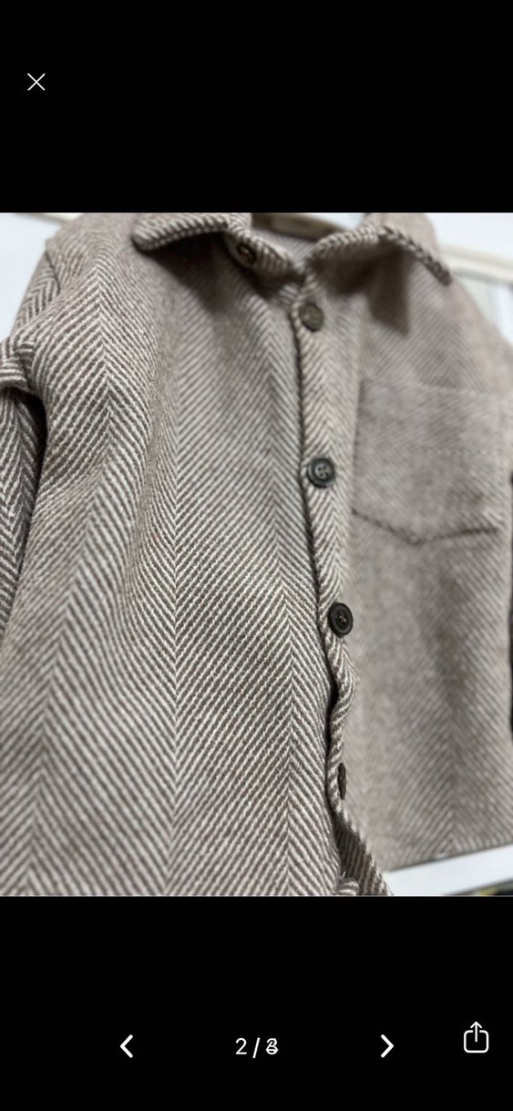 Erkek Çocuk Düğmeli Kahverengi ceket - Görsel 2